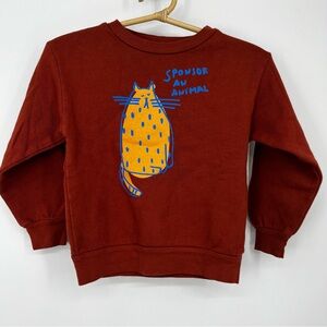 BONMONT Organic Cotton Cat Graphic Sweatshirt
